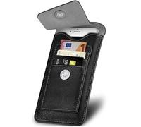 ONEFLOW Zeal Case Compatible with Honor Magic V3 Case with Card Slot 360 Degree All-Round Protection Belt Bag, Vegan Leather Sleeve Mobile Phone Case Belt Clip Holder - Black