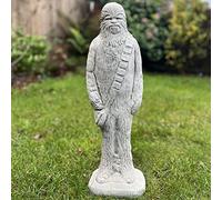 ONEFOLD Bigfoot Stone Garden Statue - Hand Cast Frost-Proof Outdoor Ornament | Rustic Patio Lawn Garden Figurine Mythical Creature Decor