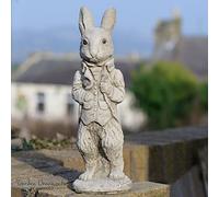 ONEFOLD Peter Rabbit Statue, Stone Ornament for Garden, Outdoor Garden Sculpture, Durable and Weatherproof