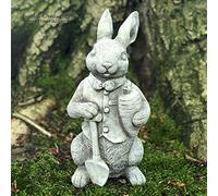 ONEFOLD Stone Peter Rabbit Statue Ornament Outdoor Garden Sculpture