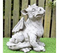 ONEFOLD - UPRIGHT COMIC DRAGON - HAND CAST STONE GARDEN ORNAMENT/STATUE/SCULPTURE