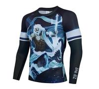 oneforus Mens Sports Compression Shirt 3D Anime Print Short Sleeve T-Shirt Quick Dry Baselayer Rash Guard Stretch Breathable Round Neck Cycling Jersey