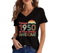oneforus Vintage 1954 70 Years of Being Awesome T-Shirts Women Birthday Streetwear Funny Tee Girls Harajuku Designer Graphic Years T-Shirt