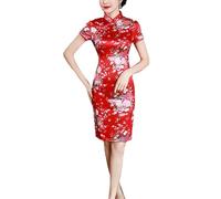 oneforus Women Evening Party Cheongsam Dress Traditional Chinese Slim Classic Qipao Dresses S-6XL