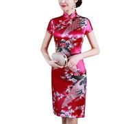 oneforus Women Evening Party Cheongsam Dress Traditional Chinese Slim Classic Qipao Dresses S-6XL