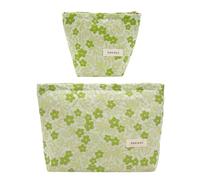 ONEGenug Makeup Bag, Set 2 Cosmetic Bags, Portable Pencil Case Makeup Pouch Travel Essentials Toiletry Bags for Women Girls
