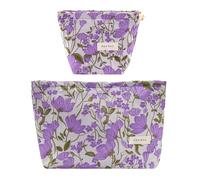ONEGenug Makeup Bag, Set 2 Cosmetic Bags, Portable Pencil Case Makeup Pouch Travel Essentials Toiletry Bags for Women Girls