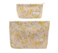 ONEGenug Makeup Bag, Set 2 Cosmetic Bags, Portable Pencil Case Makeup Pouch Travel Essentials Toiletry Bags for Women Girls