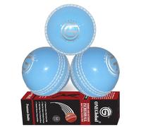 ONEGlobal Incrediball Soft Practice Cricket Ball | Outdoor & Indoor Rubber Cricket Ball With Core & Stitched Seam | For Practice, Honing Skills & Family Fun (3-Blue)