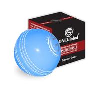ONEGlobal Incrediball Soft Practice Cricket Ball | Outdoor & Indoor Rubber Cricket Ball With Core & Stitched Seam | For Practice, Honing Skills & Family Fun (1-Blue)