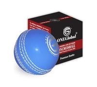 ONEGlobal Incrediball Soft Practice Cricket Ball | Outdoor & Indoor Rubber Cricket Ball With Core & Stitched Seam | For Practice, Honing Skills & Family Fun (1-Dark Blue)