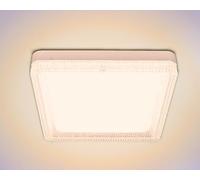 ONEGlobal MASLED 36W LED Square Ceiling Light with Crystal Lampshade | 3000K-Warm White, Flush Mount, 3240 Lumen, Up to 25m2 | Ideal for Bedroom, Living Room, Bathroom, Kitchen, Office, Shop