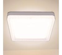 ONEGlobal MASLED 48W LED Square Ceiling Light with Crystal Lampshade | 4000K-Natural Daylight, Flush Mount, 4320 Lm, Upto 35m2 | Ideal for Bedroom, Living Room, Bathroom, Kitchen, Office
