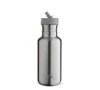 onegreenbottle BOTL Tough Canteen Water Bottle with Matching Leakproof Straw Lid, Stainless Steel Water Bottle, Non-Insulated, Eco Bottle, 500ml (Nude plain Stainless)