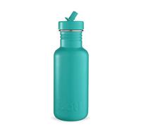 onegreenbottle BOTL Tough Canteen Water Bottle with Matching Leakproof Straw Lid, Stainless Steel Water Bottle, Non-Insulated, Eco Bottle, 500ml (Zen)