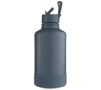 onegreenbottle Epic Stainless Steel Bottle, New Sports Cap Leakproof Bottle with Triple-Walled Vacuum Insulation, Beer Growler, Gym Keg, 64oz - Half a gallon - Slate Blue
