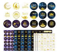 ONEHAUS Ramadan Stickers, 432 Pcs Eid Mubarak Karrem Stickers for Islamic Muslim, رمضان مبارك Holy Kaaba Quran Party Ramadan Decoration for Eid Al-fitr Gift Box, Gift Bag, Phone, Laptop, Scrapbook