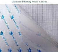 OneHippo 10Pcs/Lot 20x20CM Diamond Painting Canvas Embroidery Canvas with Glue Canvas Round/Square Blank Grid Canvas Empty for Your Private Customized Design with Painting Tools