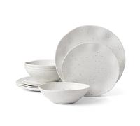 Oneida 895951 Terrazzo Melamine Cream 12 Piece Dinnerware Set, Lightweight Melamine Material