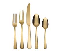 Oneida Aptitude Gold 20 Piece Everyday Flatware Set, 2.90 LB, Metallic