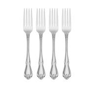 Oneida B552004A True Rose Everyday Flatware Dinner Forks, Set of 4, 18/0 Stainless Steel, Silverware Set