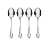 Oneida B552004C True Rose Everyday Flatware Dinner Spoons 18/0 Stainless Steel, Silver
