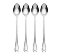 Oneida Barcelona 4 Latte Spoons Stainless Steel: Long Handled Spoons, Ideal for Coffee, Cocktail or Ice Cream Sundae, 18/0 Nickel Free Steel, Dishwasher Safe, Modern Design