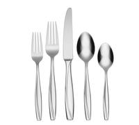Oneida Camlynn Mirror 45 Piece Casual Flatware Set, 18/0 Stainless, Service for 8,Silver