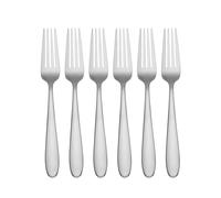 Oneida H282006A Vale Everyday Flatware Dinner Forks, Set of 6, 18/0 Stainless Steel, Silverware Set