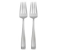 Oneida T711002B Moda Fine Flatware Serving Forks, Set of 2, 18/10 Stainless Steel, Silverware Set