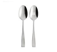 Oneida T711002A Moda Fine Flatware Serving Spoons, Set of 2 18/10 Stainless Steel, Silverware Set