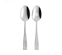 Oneida Moda 2-Piece Silverware Serving Set, Flatware | silver, dishwasher safe | heavy duty, cutlery set for kitchen and dining, serving utensil set, wedding silverware