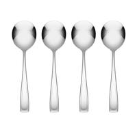 Oneida Moda Fine Flatware Soup, Set of 4 Spoon, Stainless | mirror finish, dishwasher safe | great for soup, cutlery set, utensil set, rust resistant, kitchen essentials