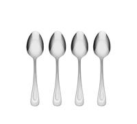 Oneida Satin Sand Dune Everyday Flatware Dinner Spoons, Set of 4, 18/0 Stainless Steel, Silverware Set, Dishwasher Safe