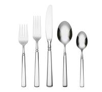 Oneida Silverware Set, Easton 5-Piece Fine Flatware Place Setting, Service for 1, Dishwasher Safe, 18/10 Stainless Steel, Knives Spoons and Forks, Home and Kitchen Utensils Set (Silver, 5 Piece)