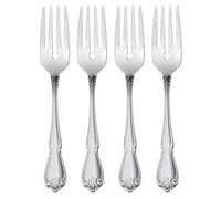 Oneida True Rose Salad Forks Silverware Set for 4, Flatware | Mirror finish, dishwasher safe | cutlery set for kitchen and dining, utensil set, wedding silverware, heavy duty