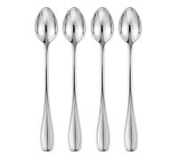 Oneida Voss 4 Latte Spoons Stainless Steel: Long Handled Spoons, Ideal for Coffee, Cocktail or Ice Cream Sundae, 18/0 Nickel Free Steel, Dishwasher Safe, Flat Design