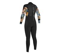 Oneill 2023 O'NEILL Womens Epic 4/3mm Back Zip Wetsuit 4214B - Black/Demiflor Womens Size - US 10