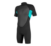 O'NEILL 2026 Junior Reactor-2 2mm Back Zip Shorty Neoprene 5045B - Black/Lt Aqua