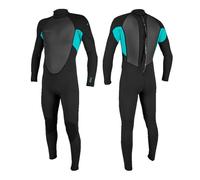 O'NEILL 2026 Junior Reactor-2 3/2mm Back Zip Wetsuit - Black/Lt Aqua