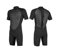 O'NEILL 2026 Mens Reactor-2 2mm Back Zip Shorty Wetsuit - Black/Graphite