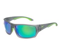 O'NEILL 9020 Men's Polarized High Wrap Sunglasses, Matte Gray/Green, 64 mm