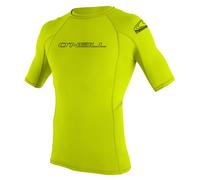 Oneill Wetsuits Men's Basic Skins Short Sleeve Rash Guard, Lime, L