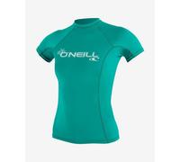 O´neill Wetsuits Basic Skins Short Sleeve Rash Guard Blue XS Women