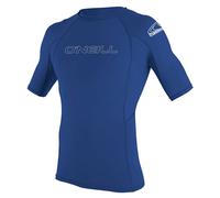 O'Neill Wetsuits Men's Basic Skins Short Sleeve Rash Guard, Pacific, L