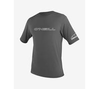 O'Neill Wetsuits Men's Men's Basic Skins Short Sleeve Sun Shirt Rash Vest, Graphite, L UK