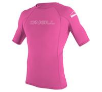 O'NEILL Boy's Youth Basic Skins 50+ Short Sleeve Rash Guard Shirt, Fox Pink, 10