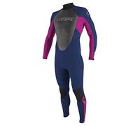 O'Neill Girl's Reactor 3/2 Full Wetsuit - Navy/Punkpink, 8 Years