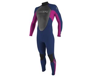 O'Neill Girl's Reactor 3/2 Full Wetsuit - Navy/Punkpink, 8 Years