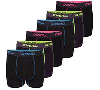 O'Neill Men's Boxer Shorts, Pack of 6, Cotton, Plain Sports Boxers, Men's Basic Trunks, Underwear, Underwear, Without Fly, Black, Red, Blue, M, L, XL, XXL, Pack 4, XXL